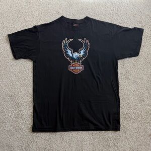 Harley Davidson Eagle T-Shirt SIze XL Black